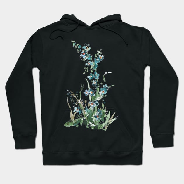 Forget-me-not watercolor Hoodie by Kuhtina